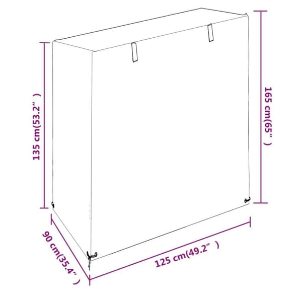 vidaXL Överdrag för hammock 2 st 8 öljetter 125x90x135/165 cm polyeten