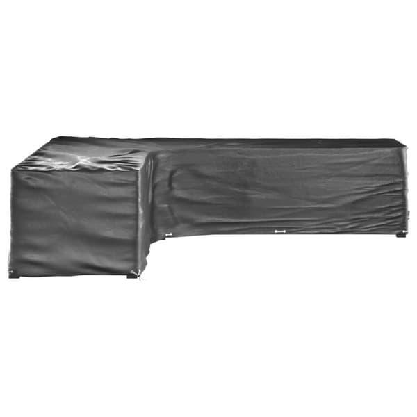vidaXL L-formet hagemøbeltrekk 2 stk 20 maljer 300x300x70 cm