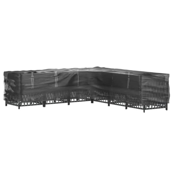 vidaXL L-formet hagemøbeltrekk 2 stk 20 maljer 300x300x70 cm