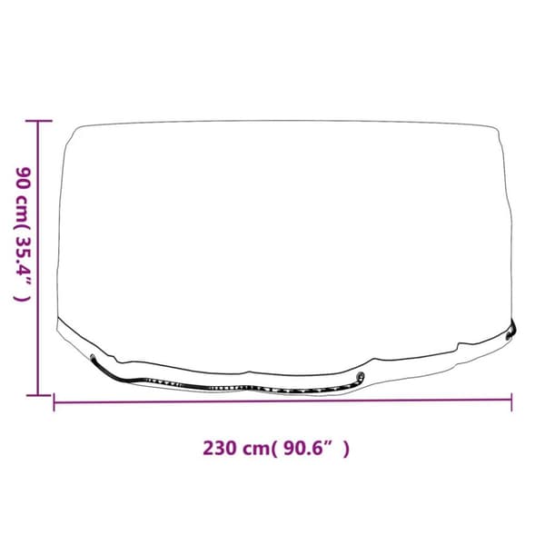 vidaXL havemøbelovertræk 2 stk. 10 øjer Ø230x90 cm rundt