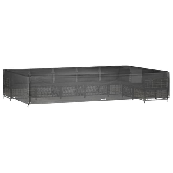 vidaXL Överdrag för trädgårdsmöbler 16 ölj. 325x205x60 cm rektangulärt