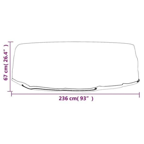 vidaXL Överdrag till loungegrupp 2 st 10 öljetter Ø236x67 cm rund