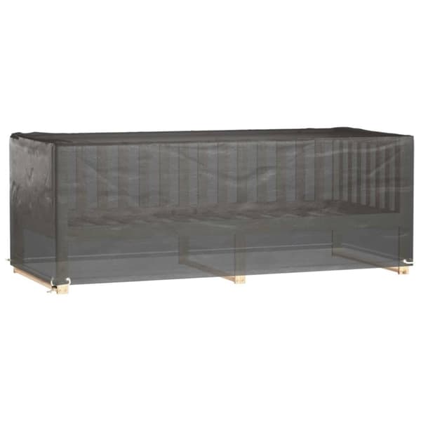vidaXL Hagemøbeltrekk 2 stk 8 maljer 192x82x65 cm rektangulær