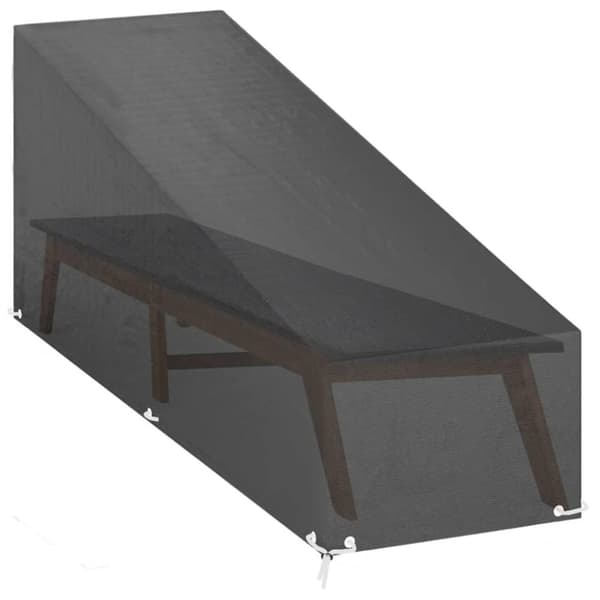 vidaXL Överdrag för solsäng 2st 12 öljetter 205x75x40/70 cm polyeten