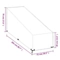 Miniatyrbillede 9 af 9: vidaXL overtræk til liggestole 2 stk. 205x75x40/70 cm polyethylen