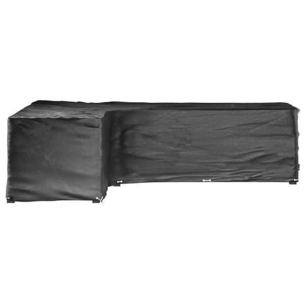 vidaXL L-formet hagemøbeltrekk 2 stk 18 maljer 220x285x80 cm