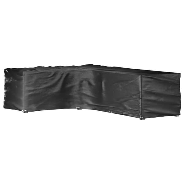 vidaXL L-formet hagemøbeltrekk 2 stk 18 maljer 220x285x80 cm