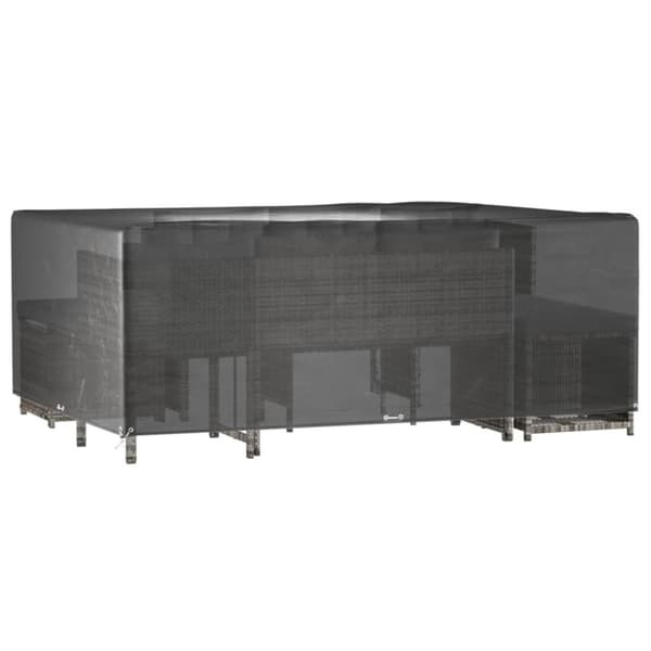 vidaXL Puutarhakalustesuojat 16 purjerengasta 300x250x90 cm suorakaide