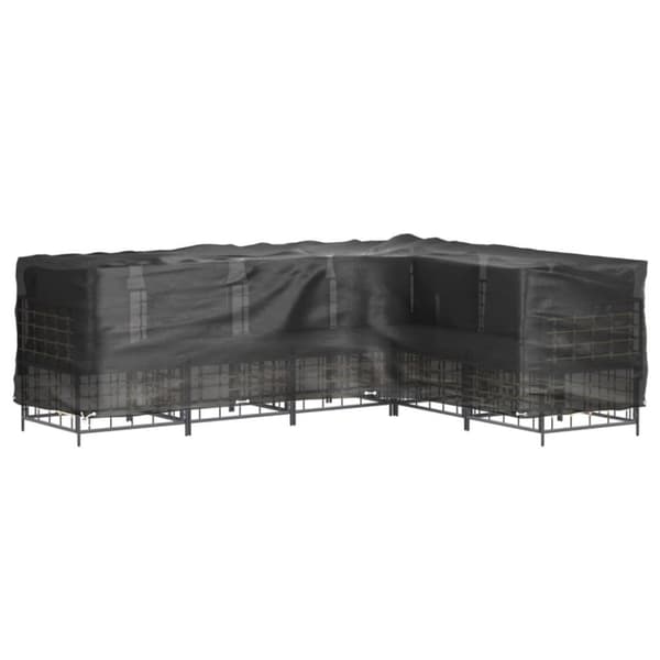 vidaXL L-formede havemøbelovertræk 2 stk. 260x210x80 cm 16 øjer