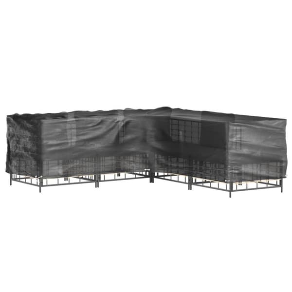 vidaXL L-formet hagemøbeltrekk 2 stk 16 maljer 250x250x70 cm