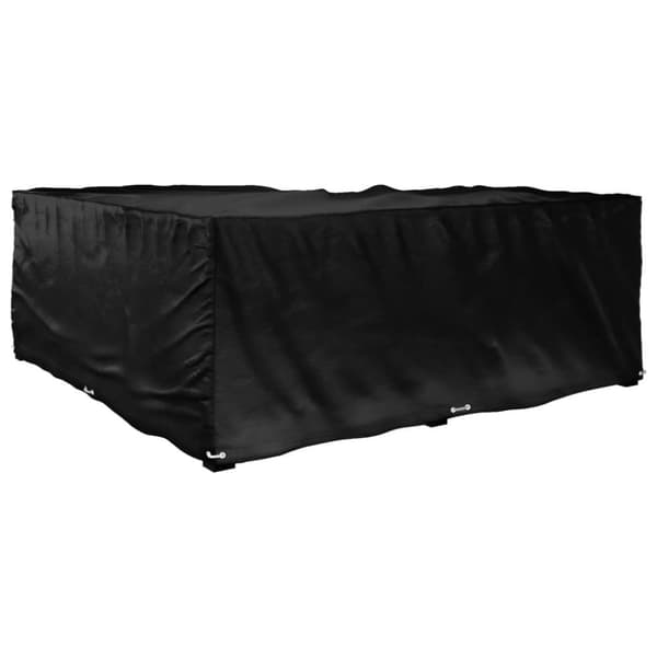 vidaXL L-formet havemøbelovertræk 215x215x70 cm 16 øjer