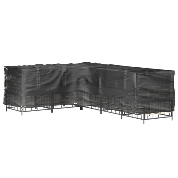 vidaXL L-formede havemøbelovertræk 2 stk. 210x260x80 cm 16 øjer