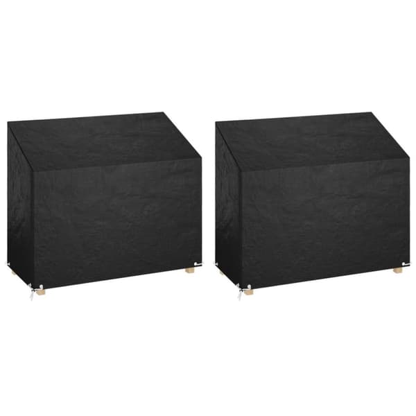 vidaXL Överdrag för utomhusbänk 2st 8 ölj. 160x70x70/88 cm polyeten