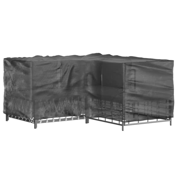 vidaXL Puutarhakalustesuoja L-muoto 16 purjerengasta 215x215x90 cm
