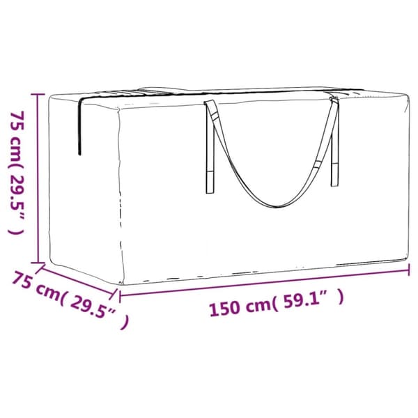 vidaXL Poser til hageputer 2 stk svart 150x75x75 cm polyetylen