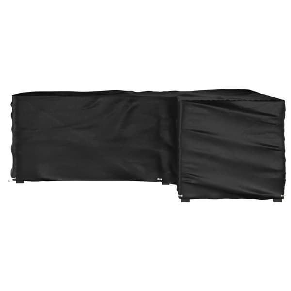vidaXL Puutarhakalustesuoja L-muoto 16 purjerengasta 285x285x90 cm