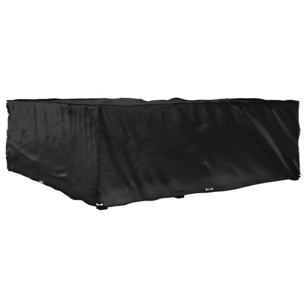 vidaXL Puutarhakalustesuoja L-muoto 16 purjerengasta 285x285x90 cm