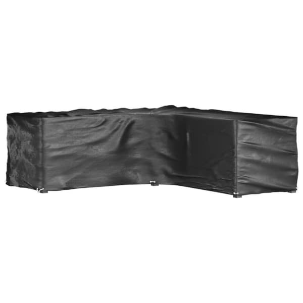 vidaXL Puutarhakalustesuoja L-muoto 16 purjerengasta 285x285x90 cm