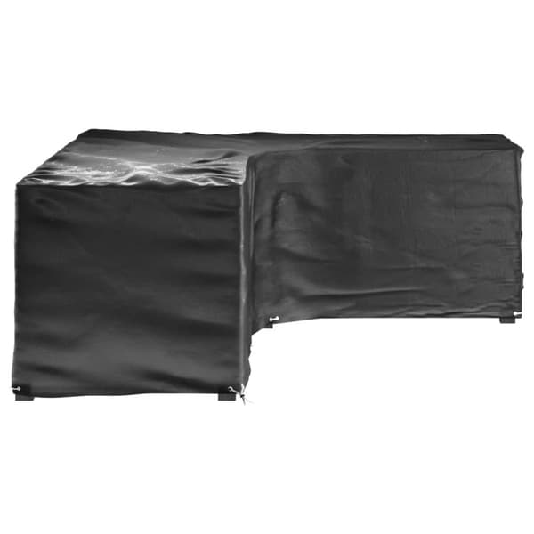 vidaXL L-formet hagemøbeltrekk 2 stk 18 maljer 285x220x80 cm