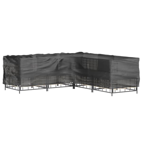 vidaXL L-formet hagemøbeltrekk 16 maljer 250x250x70 cm