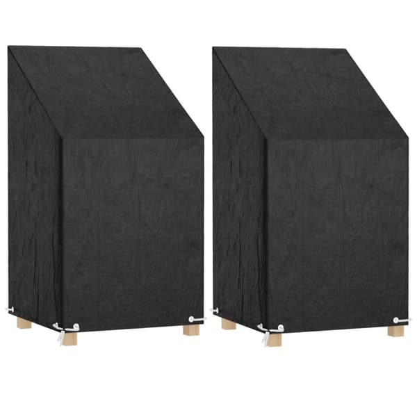 vidaXL Överdrag för utemöbler 2 st 8 ölj. 65x65x80/120 cm polyeten