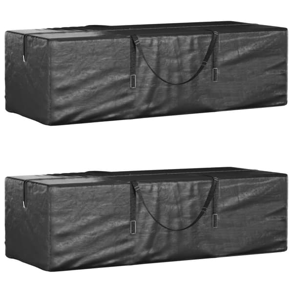 vidaXL hyndeposer 2 stk. 135x40x55 cm polyethylen sort