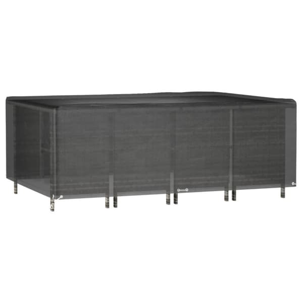 vidaXL Puutarhakalustesuoja 12 purjerengasta 240x180x80 cm suorakaide