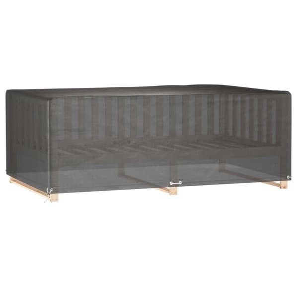 vidaXL Överdrag för utemöbler 2 st 12 ölj. 213x132x75 cm rektangulärt