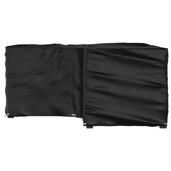 vidaXL Överdrag för utemöbler 12 ölj. 185x185x90cm L-format