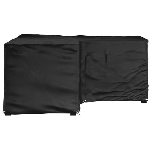 vidaXL Överdrag för utemöbler 12 ölj. 185x185x90cm L-format