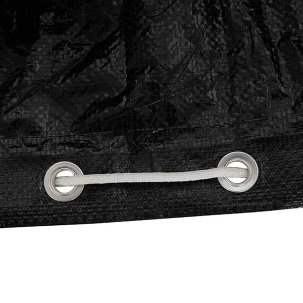 vidaXL L-formet hagemøbeltrekk 2 stk 12 maljer 185x185x70 cm