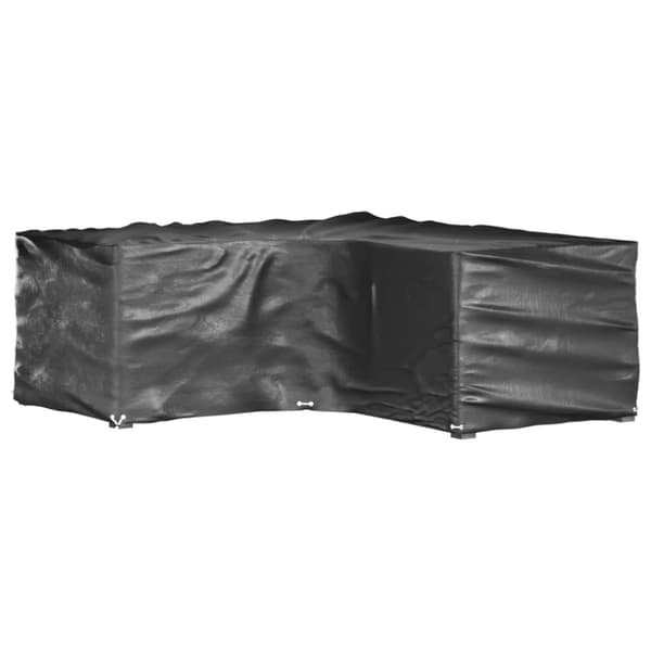 vidaXL L-formet hagemøbeltrekk 2 stk 12 maljer 185x185x70 cm
