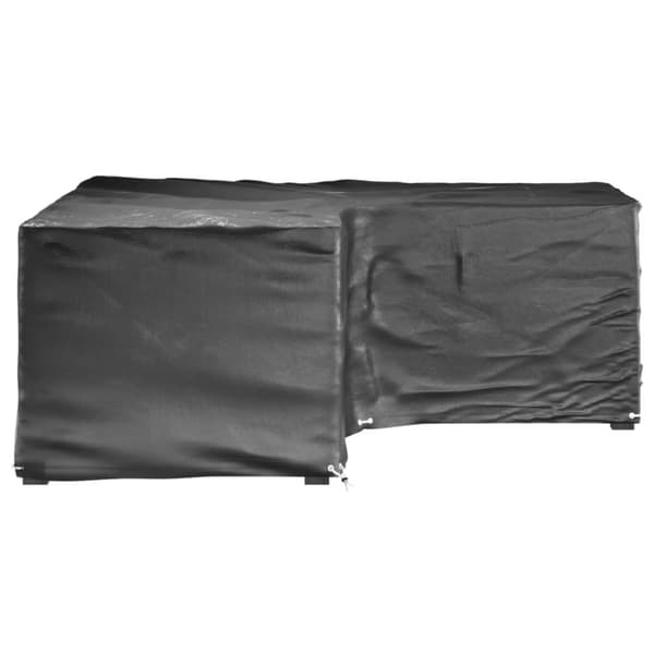 vidaXL L-formede havemøbelovertræk 2 stk. 185x185x70 cm 12 øjer