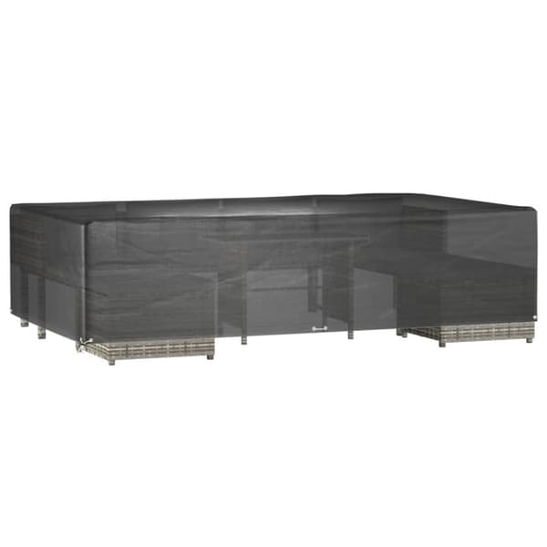 vidaXL Hagemøbeltrekk 2 stk 12 maljer 315x180x75 cm rektangulær