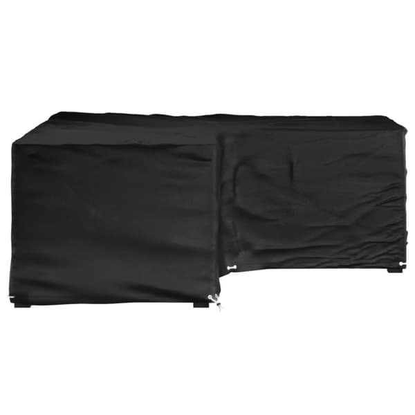 vidaXL L-formet hagemøbeltrekk 12 maljer 185x185x70 cm