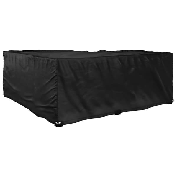 vidaXL L-formet havemøbelovertræk 185x185x70 cm 12 øjer
