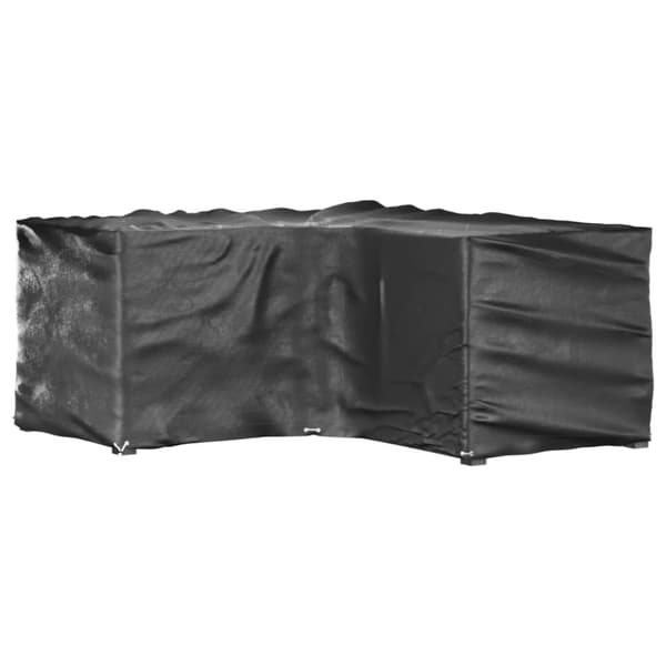 vidaXL Överdrag för utemöbler 2st 12 ölj. 185x185x90cm L-format