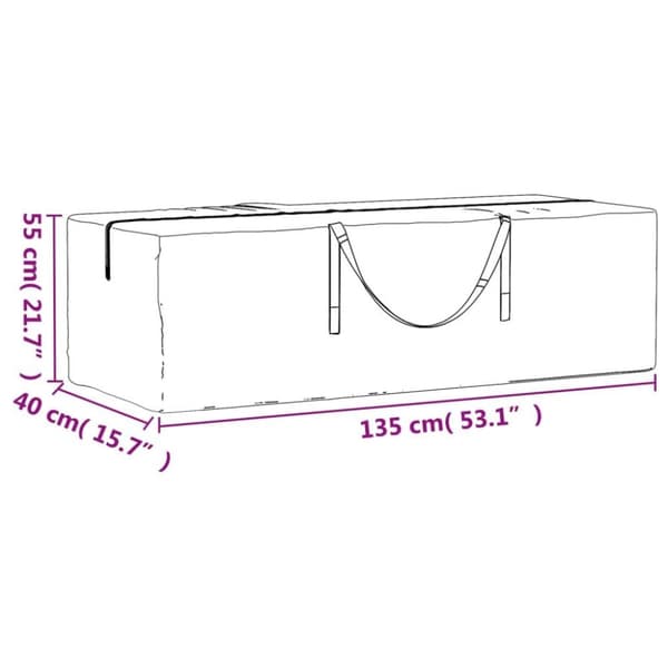 vidaXL opbevaringspose til juletræ 135x40x55 cm polyethylen sort