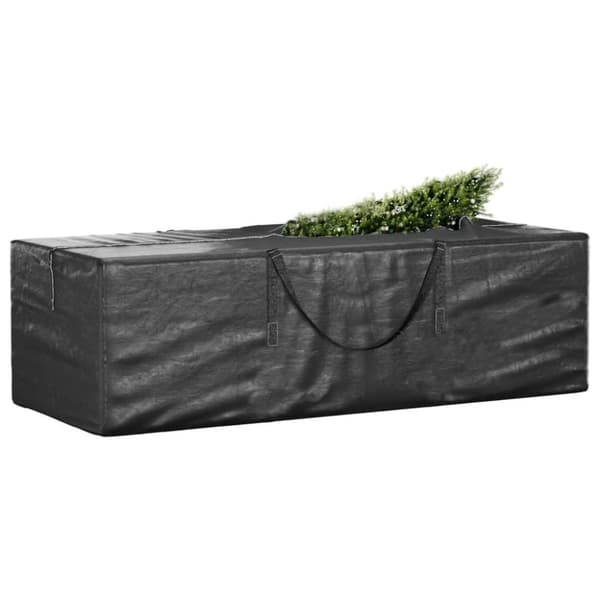 vidaXL opbevaringspose til juletræ 135x40x55 cm polyethylen sort
