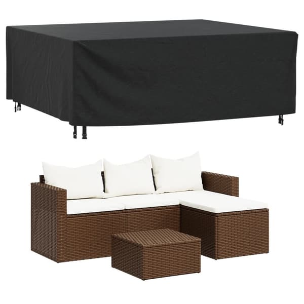 vidaXL Hagemøbeltrekk svart 200x160x70 cm vanntett 420D