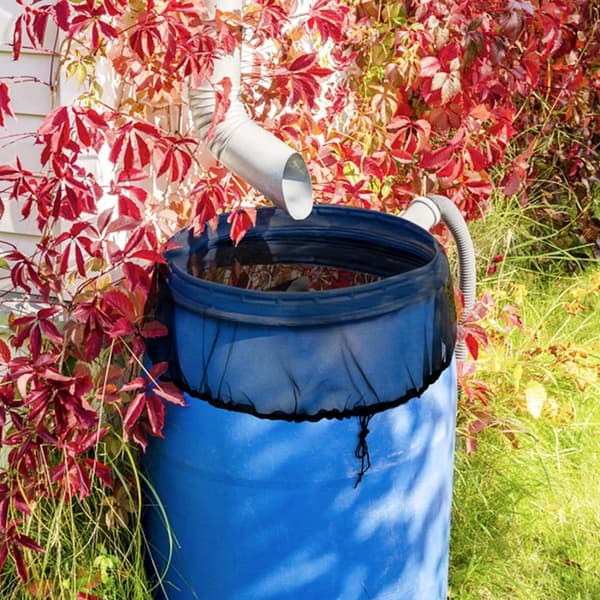 INF Regnfatsnätskydd för vattenuppsamlingshink - förhindra skräp från insektsblad  M / 85 cm