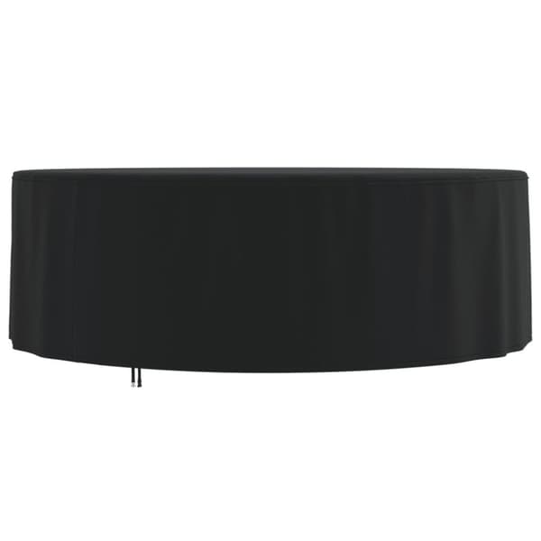 vidaXL Hagemøbeltrekk svart Ø 244x71 cm 420D oxford