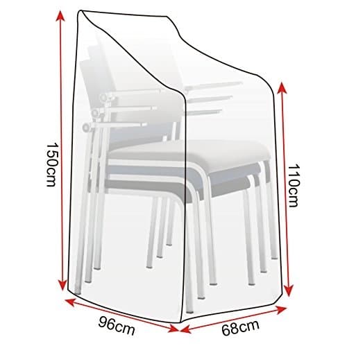 Rootz Outdoor Furniture Protector Päällinen - Säänkestävä Puutarhatuolin suoja - UV-suojattu Patio-istuinkääre - Läpinäkyvä - 68x96x110/150 cm