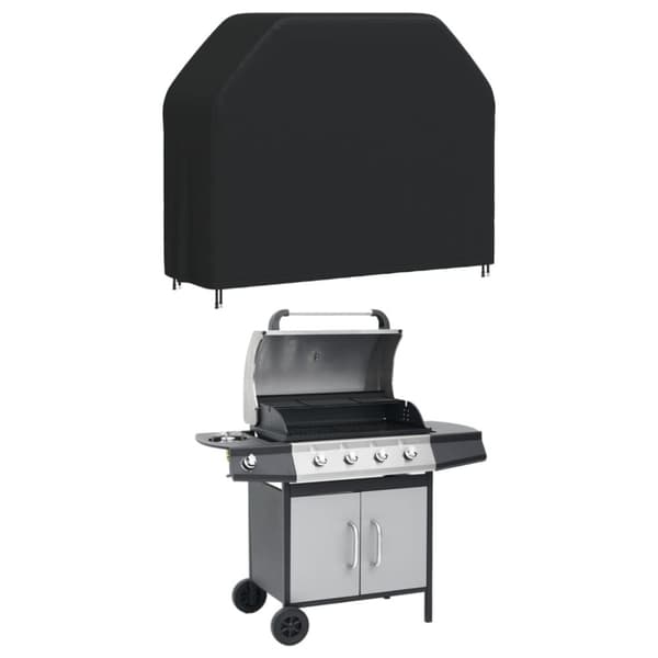vidaXL grillovertræk 162x61x122 cm 420D oxfordstof sort