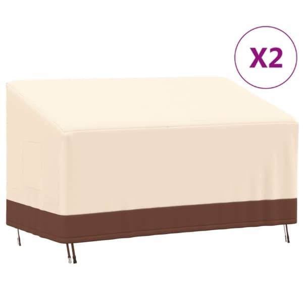 vidaXL overtræk 2-pers. bænk 2 stk. 159x84x56/81 cm 600D oxfordstof