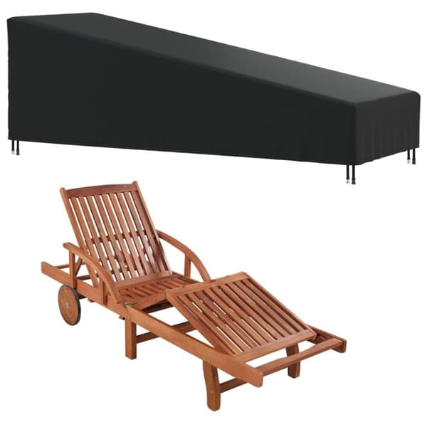 vidaXL Aurinkotuolin suoja musta 203x81x25/63 cm 420D Oxford