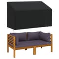 Pikkukuva 2 / 9: vidaXL 3-istuttava Penkinsuoja musta 165x70x65/94 cm 420D Oxford