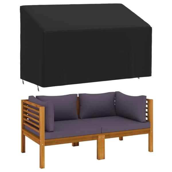 vidaXL 3-istuttava Penkinsuoja musta 165x70x65/94 cm 420D Oxford
