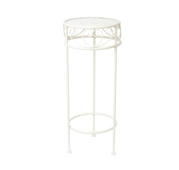 Blomsterstativ SANDY D25xH60cm, antik hvid