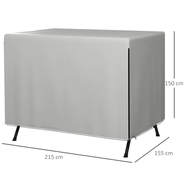Rootz Havemøbelbetræk - Udendørsmøbler - Beskyttelsesbetræk - Vejrbestandig - PE belægning - Grøn - 215L x 155W x 150H cm
